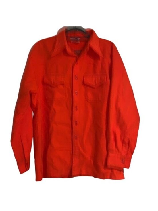 Hi-Gear Other - Vintage Hi-Gear Orange Button-Up Shirt XL Long Sleeve 100% Acrylic
